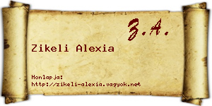 Zikeli Alexia névjegykártya